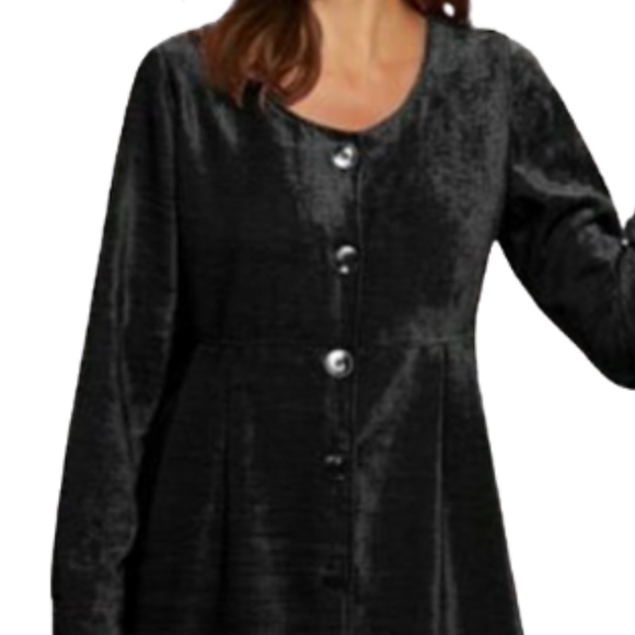 Soft Surroundings Fiona Shirt Black Chenille A-Line Tunic New With Tags - Small - Picture 3 of 5